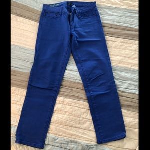 J. Crew blue toothpick ankle jeans